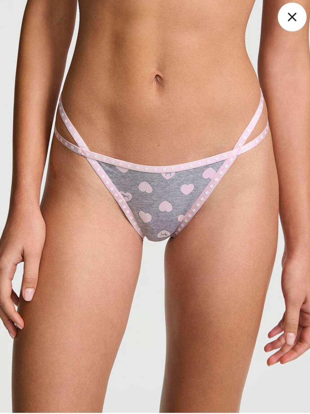 PINK Victoria's Secret Polka Dot Strappy Thong